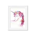 Picture of Pink Unicorn _GroupedProduct_Rectangle_Portrait_Framed_Matted_