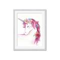 Picture of Pink Unicorn _GroupedProduct_Rectangle_Portrait_Framed_Matted_