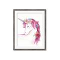 Picture of Pink Unicorn _GroupedProduct_Rectangle_Portrait_Framed_Matted_