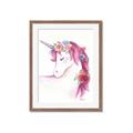 Picture of Pink Unicorn _GroupedProduct_Rectangle_Portrait_Framed_Matted_