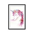 Picture of Pink Unicorn _GroupedProduct_Rectangle_Portrait_Framed_Matted_