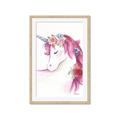 Picture of Pink Unicorn _GroupedProduct_Rectangle_Portrait_Framed_Matted_