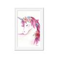 Picture of Pink Unicorn _GroupedProduct_Rectangle_Portrait_Framed_Matted_
