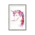 Picture of Pink Unicorn _GroupedProduct_Rectangle_Portrait_Framed_Matted_