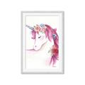 Picture of Pink Unicorn _GroupedProduct_Rectangle_Portrait_Framed_Matted_