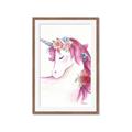 Picture of Pink Unicorn _GroupedProduct_Rectangle_Portrait_Framed_Matted_