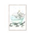 Picture of Bath Time _GroupedProduct_Rectangle_Portrait_Framed_Matted_