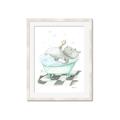 Picture of Bath Time _GroupedProduct_Rectangle_Portrait_Framed_Matted_