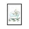 Picture of Bath Time _GroupedProduct_Rectangle_Portrait_Framed_Matted_