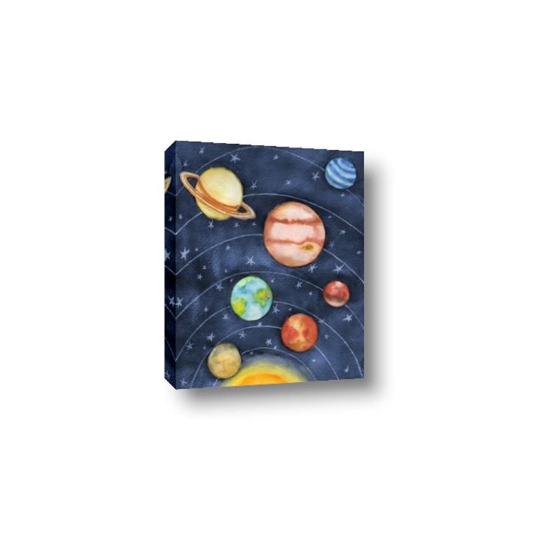Picture of Watercolour Solar System I _GroupedProduct_Rectangle_Portrait_Mini_ _GroupedProduct_Rectangle_Portrait_Canvas_