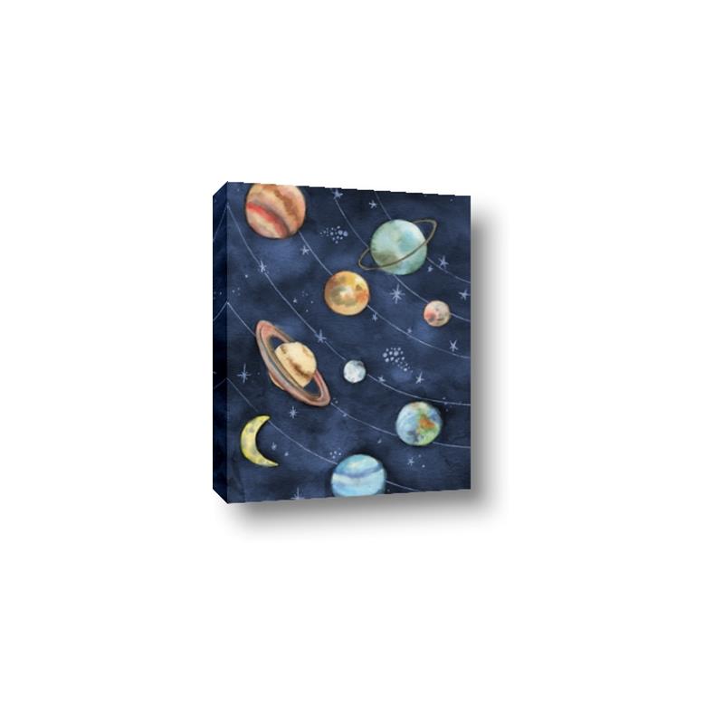 Picture of Watercolour Solar System II _GroupedProduct_Rectangle_Portrait_Mini_ _GroupedProduct_Rectangle_Portrait_Canvas_
