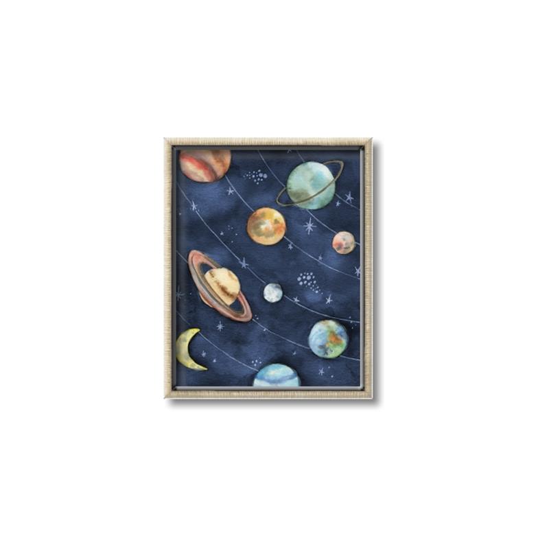 Picture of Watercolour Solar System II _GroupedProduct_Rectangle_Portrait_Mini_ _GroupedProduct_Rectangle_Portrait_Canvas_Framed_