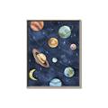 Picture of Watercolour Solar System II _GroupedProduct_Rectangle_Portrait_Mini_ _GroupedProduct_Rectangle_Portrait_Canvas_Framed_