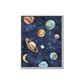 Picture of Watercolour Solar System II _GroupedProduct_Rectangle_Portrait_Mini_ _GroupedProduct_Rectangle_Portrait_Canvas_Framed_