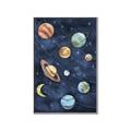 Picture of Watercolour Solar System II _GroupedProduct_Rectangle_Portrait_Mini_ _GroupedProduct_Rectangle_Portrait_Canvas_Framed_