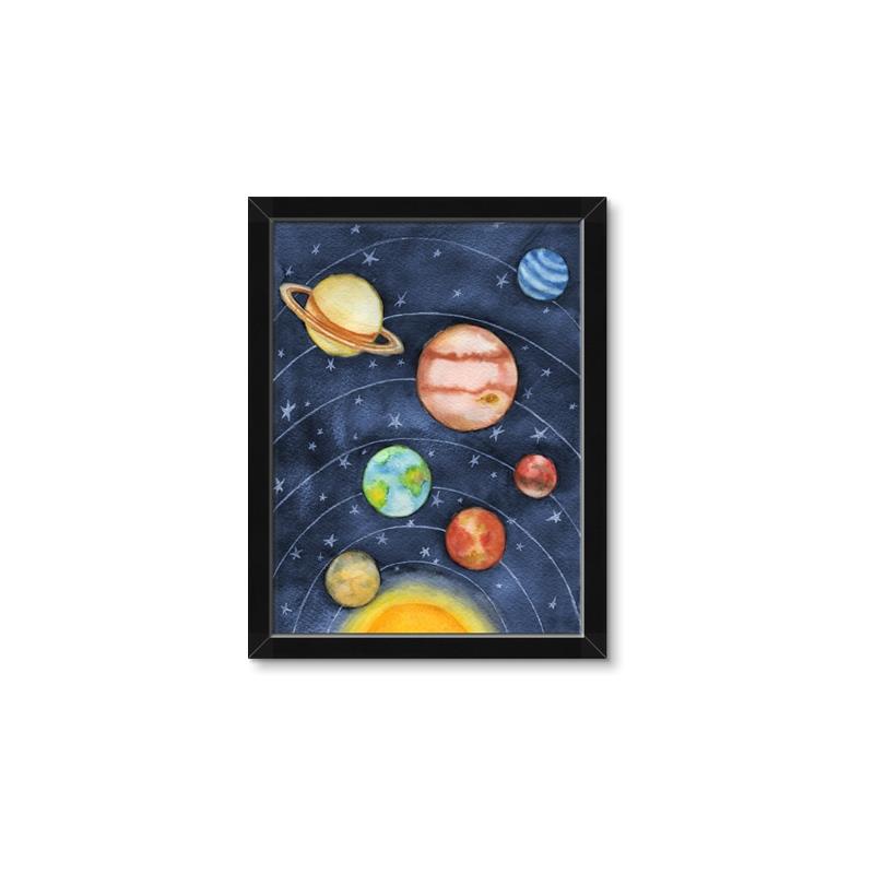 Picture of Watercolour Solar System I _GroupedProduct_Rectangle_Portrait_Mini_ _GroupedProduct_Rectangle_Portrait_Framed_Matted_