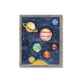 Picture of Watercolour Solar System I _GroupedProduct_Rectangle_Portrait_Mini_ _GroupedProduct_Rectangle_Portrait_Framed_Matted_