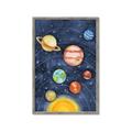 Picture of Watercolour Solar System I _GroupedProduct_Rectangle_Portrait_Mini_ _GroupedProduct_Rectangle_Portrait_Framed_Matted_