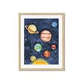 Picture of Watercolour Solar System I _GroupedProduct_Rectangle_Portrait_Mini_ _GroupedProduct_Rectangle_Portrait_Framed_Matted_