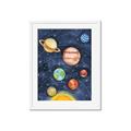 Picture of Watercolour Solar System I _GroupedProduct_Rectangle_Portrait_Mini_ _GroupedProduct_Rectangle_Portrait_Framed_Matted_