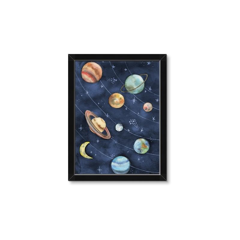 Picture of Watercolour Solar System II _GroupedProduct_Rectangle_Portrait_Mini_ _GroupedProduct_Rectangle_Portrait_Framed_Matted_