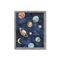 Picture of Watercolour Solar System II _GroupedProduct_Rectangle_Portrait_Mini_ _GroupedProduct_Rectangle_Portrait_Framed_Matted_