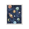 Picture of Watercolour Solar System II _GroupedProduct_Rectangle_Portrait_Mini_ _GroupedProduct_Rectangle_Portrait_Framed_Matted_