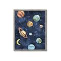 Picture of Watercolour Solar System II _GroupedProduct_Rectangle_Portrait_Mini_ _GroupedProduct_Rectangle_Portrait_Framed_Matted_