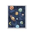 Picture of Watercolour Solar System II _GroupedProduct_Rectangle_Portrait_Mini_ _GroupedProduct_Rectangle_Portrait_Framed_Matted_