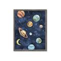 Picture of Watercolour Solar System II _GroupedProduct_Rectangle_Portrait_Mini_ _GroupedProduct_Rectangle_Portrait_Framed_Matted_