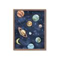 Picture of Watercolour Solar System II _GroupedProduct_Rectangle_Portrait_Mini_ _GroupedProduct_Rectangle_Portrait_Framed_Matted_