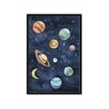Picture of Watercolour Solar System II _GroupedProduct_Rectangle_Portrait_Mini_ _GroupedProduct_Rectangle_Portrait_Framed_Matted_