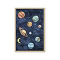 Picture of Watercolour Solar System II _GroupedProduct_Rectangle_Portrait_Mini_ _GroupedProduct_Rectangle_Portrait_Framed_Matted_