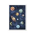 Picture of Watercolour Solar System II _GroupedProduct_Rectangle_Portrait_Mini_ _GroupedProduct_Rectangle_Portrait_Framed_Matted_