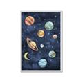 Picture of Watercolour Solar System II _GroupedProduct_Rectangle_Portrait_Mini_ _GroupedProduct_Rectangle_Portrait_Framed_Matted_