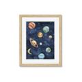 Picture of Watercolour Solar System II _GroupedProduct_Rectangle_Portrait_Mini_ _GroupedProduct_Rectangle_Portrait_Framed_Matted_