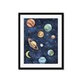 Picture of Watercolour Solar System II _GroupedProduct_Rectangle_Portrait_Mini_ _GroupedProduct_Rectangle_Portrait_Framed_Matted_