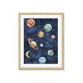 Picture of Watercolour Solar System II _GroupedProduct_Rectangle_Portrait_Mini_ _GroupedProduct_Rectangle_Portrait_Framed_Matted_