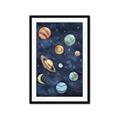 Picture of Watercolour Solar System II _GroupedProduct_Rectangle_Portrait_Mini_ _GroupedProduct_Rectangle_Portrait_Framed_Matted_