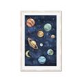 Picture of Watercolour Solar System II _GroupedProduct_Rectangle_Portrait_Mini_ _GroupedProduct_Rectangle_Portrait_Framed_Matted_