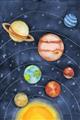 Picture of Watercolour Solar System I _GroupedProduct_Rectangle_Portrait_Mini_ _GroupedProduct_Rectangle_Portrait_Unframed_Print_Only_