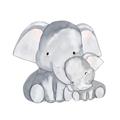 Picture of Mother and baby elephant _GroupedProduct_Square_Mini_ _GroupedProduct_Square_Unframed_Print_Only_