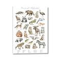 Picture of Cute Wild Animals I _GroupedProduct_Rectangle_Portrait_Mini_ _GroupedProduct_Rectangle_Portrait_Canvas_