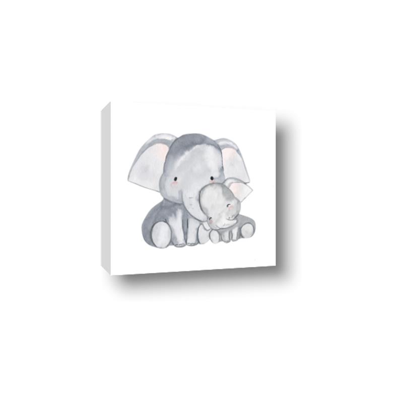 Picture of Mother and baby elephant _GroupedProduct_Square_Mini_ _GroupedProduct_Square_Canvas_