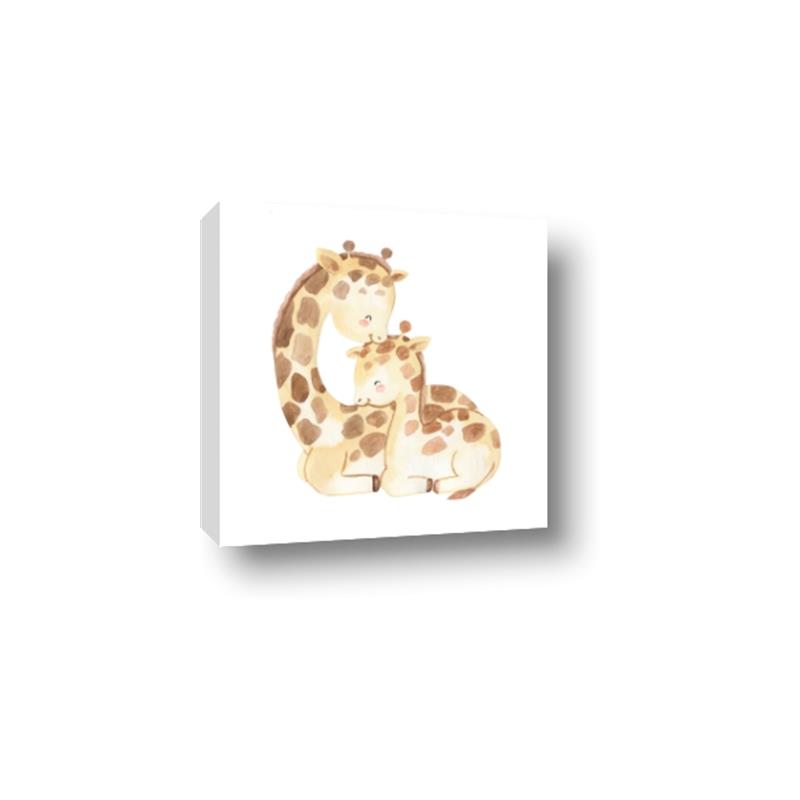 Picture of Mother and baby Giraffe _GroupedProduct_Square_Mini_ _GroupedProduct_Square_Canvas_