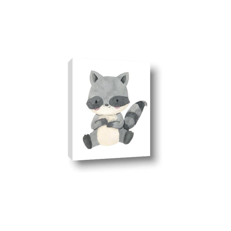 Picture of Woodland animals Raccoon _GroupedProduct_Rectangle_Portrait_Mini_ _GroupedProduct_Rectangle_Portrait_Canvas_