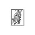 Picture of Sketched Zebras _GroupedProduct_Rectangle_Portrait_Mini_ _GroupedProduct_Rectangle_Portrait_Canvas_Framed_