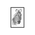 Picture of Sketched Zebras _GroupedProduct_Rectangle_Portrait_Mini_ _GroupedProduct_Rectangle_Portrait_Canvas_Framed_