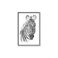 Picture of Sketched Zebras _GroupedProduct_Rectangle_Portrait_Mini_ _GroupedProduct_Rectangle_Portrait_Canvas_Framed_