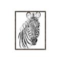 Picture of Sketched Zebras _GroupedProduct_Rectangle_Portrait_Mini_ _GroupedProduct_Rectangle_Portrait_Canvas_Framed_